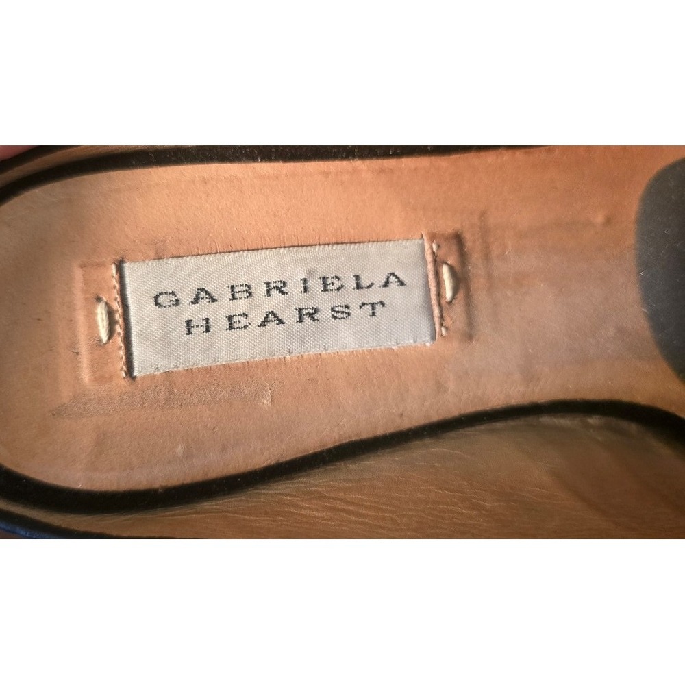 Gabriela Hearst Ellington Croc-Effect Slides black leather - Picture 5 of 8